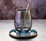 glass cup with saucerHH181224G009