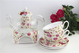 Coffee or tea set ceramic pot with cups and saucer HH1812230013