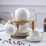 Coffee or tea set ceramic pot with cups and tray HH1812230047
